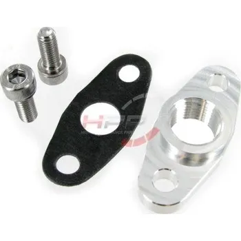 Příslušenství pro turbodmychadlo Adaptér zpětné vedení oleje T3/T4 / Garrett GT se závitem 1/2-NPT - kit s těsněním a šrouby
