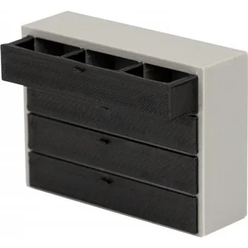 Šatní skříň Skříň s otevřeným šuplíkem 1:43 Černá