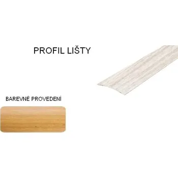 PRINZ 40 PŘECHODOVÉ LIŠTY - SAMOLEPÍCÍ, šíře 40 mm Barva: Buk, Zvolte délku: 90 cm