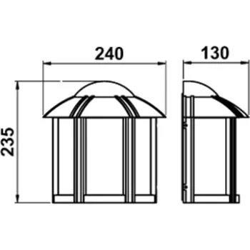 Venkovní osvětlení Albert Leuchten Venkovní svítidlo Affra, venkovský styl, černá bílá 1 x 75 W - Doprava zdarma