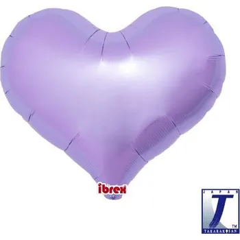 Party dekorace Balónek srdce světle fialové metalické 63 cm t231511