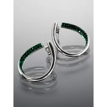 Náušnice Prosperk Náušnice s tmavě zelenými zirkonky S0284