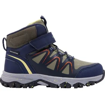 Dětská treková obuv Dětská treková obuv Crossroad BOSET III MID 32 Khaki, Modrá