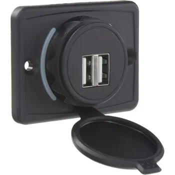 Elektrická zásuvka 2x USB 4,8A zásuvka 12/24V, montáž na povrch 34661.3