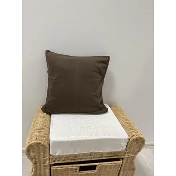 Povlak na dekorativní polštářek B.E.S. - Petrovice, s.r.o. Bavlněný jersey potah na polštářek 40x40 - tm.hnědá