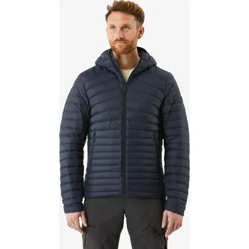 Pánská móda FORCLAZ Pánská turistická péřová bunda s kapucí MT 100 M MODRÁ