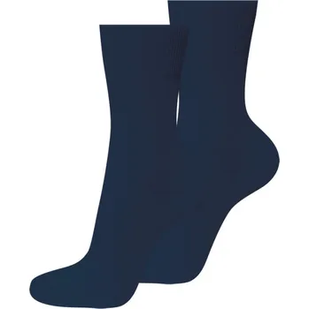 Dámské ponožky EVONA a.s. Ponožky BIO STŘÍBRO bez gumy modré - PON BIO S. BEZ G 014 25-26