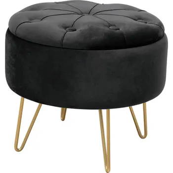 Taburet Taburet ROCA samet černý