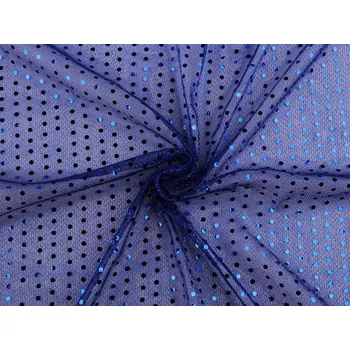 Galanterie Flitrový úplet Ø4 mm, barva 7 modrá královská