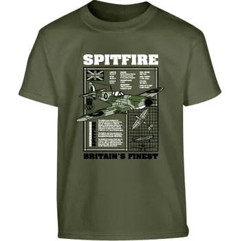 Chlapecké tričko Dětské tričko Spitfire Kombat UK olive