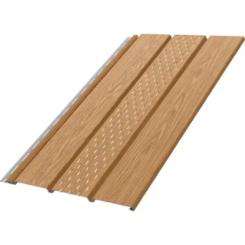 BRYZA střešní podhledová deska perforovaná plastová, délka 3M, šířka 305 mm, Dub Turner