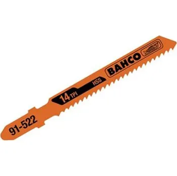 Pilový plátek Bahco 91-522-5P - Pilka do pily přímočaré na kov HSS, délka 53 mm, rozteč 1,9 mm (13 TPI) (balení 5 ks)