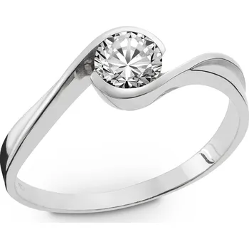 Prsten Prsten z bílého zlata se zirkonem 261.90 Velikost: 56