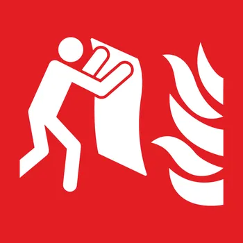 Hasicí rouška ISO 7010 plast 0,5mm 200x200 mm