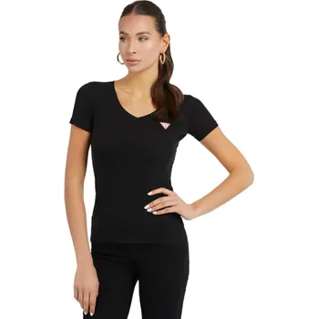 Dámské tričko GUESS DÁMSKÉ TRIČKO T-SHIRT SS VN MINI TRIANGLE BLACK W2YI45J1314 JBLK Velikost: S
