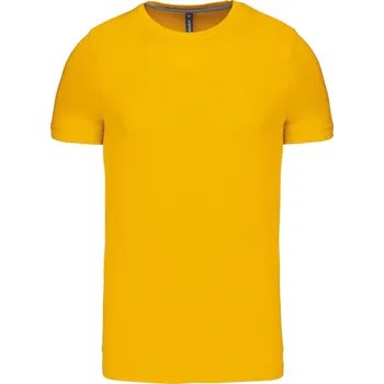 KARIBAN Pánské bavlněné tričko K356 Barva: Žlutá, Velikost: XL