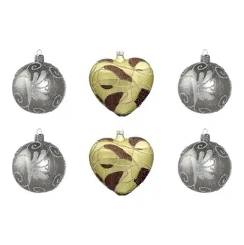 Set šedo zelených ozdob