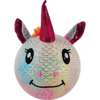 plyšák Nafukovací plyšový kamarád - Jednorožec duhový 15 cm