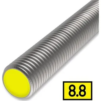 Závitová tyč Tyč závitová M 4 x 0,8 mm délka 1m, DIN 975 ocel tř. 8.8, zinek bílý