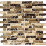 Mozaika Crystal Mix XIC V1355, 298 × 305 mm, sklo, přírodní kámen XIC V1355