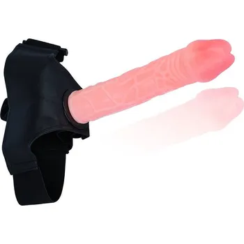 Dildo LOLO strap-on měkký penis s popruhy přírodní