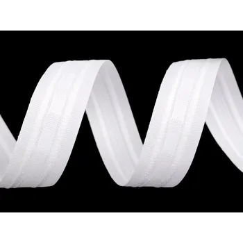 Záclonovka 2 skladová šíře 25 mm, barva bílá