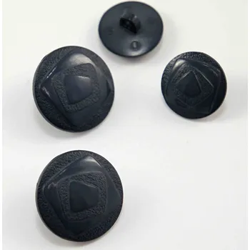 Knoflík Knoflík se spodním přišitím - tmavě šedý - průměr 1,7 cm