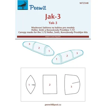 Plastikový model 1/72 Canopy mask Yak-3 (HELL/SMER/KP)