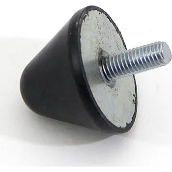 Černý gumový doraz tvaru kužele se šroubem FLOMA - 4 x 3 cm (87651182) FLOMAT