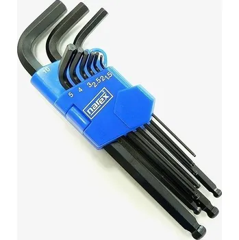 Sada nářadí 443000871 Sada zástrčných klíčů imbus s kuličkou 230710K.109 9dílná – DIN 911 NAREX obsah-1.5-2-2.5-3-4-5-6-8-10 mm