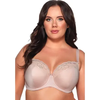 Podprsenka Dámská podprsenka Ava 2112 s krajkou Velikost: 65H, Barva: Béžová