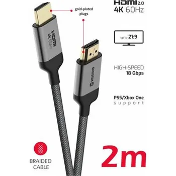 Kabel SWISSTEN KABEL HDMI NA HDMI 4K 60Hz 2,0 M