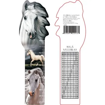 pravítka Impap Pravítko 10 cm 3D obrázek s násobilkou - 056 kůň