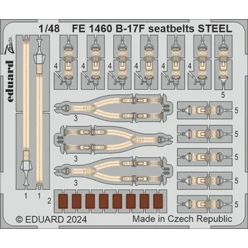Plastikový model 1/48 B-17F seatbelts STEEL (EDU)