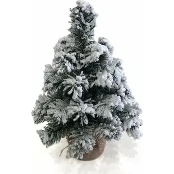 Vánoční stromek Zasněžený stromek v jutě Tiga, 30 cm