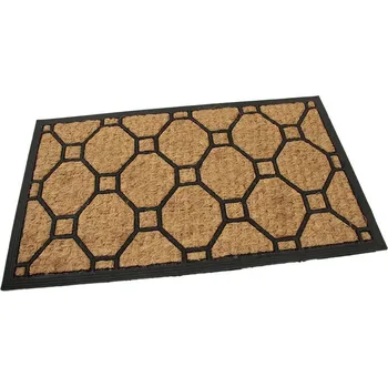 Rohožka Kokosová čisticí venkovní vstupní rohož FLOMA Squares - Rectangle - délka 45 cm, šířka 75 cm, výška 0,8 cm (89897012) FLOMAT