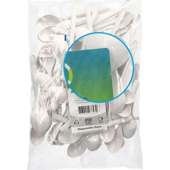 Příbor Lžička kávová BIO 13cm polypropylen bílá 1x50 ks