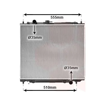 Chladič motoru Chladič, chlazení motoru VAN WEZEL 32002109
