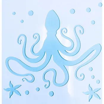 Plastová šablona, MOŘSKÝ SVĚT - CHOBOTNICE, 13x13 cm, 1 kus