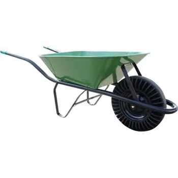 Kolečko 18574 - Kolečko stavební, pracovní 60L plný bantam samonosný, zelené