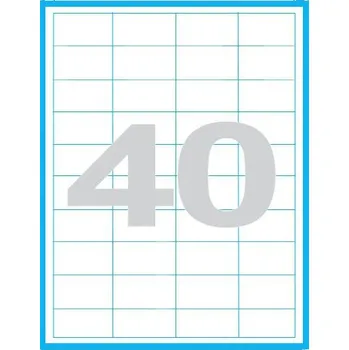 Samolepící etiketa Etikety MP print samolepící A4, 48,5x25,4 mm, 40ks/arch, 100 archů, bílé