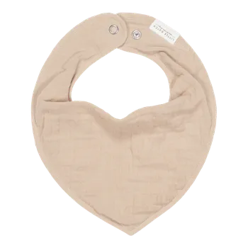 Bryndák Little Dutch Bib Bandana Beige krémová