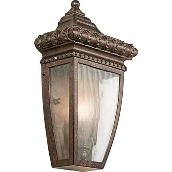 Venkovní osvětlení KICHLER Venkovní nástěnné světlo Venetian Rain bronz kartáčovaný, čirá 1 x 60 W - Doprava zdarma