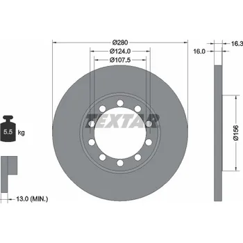Brzdový kotouč Brzdový kotouč TEXTAR (92152003)