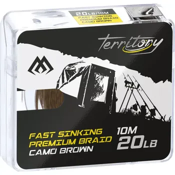 Nástraha Mikado Hooklink Fast sinking premium braid Camo brown 10m - 30 lbs