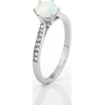 Šperk Prosperk Jemný prstýnek z oceli Opál do modra Velikost prstenů: 7 (EU: 54-56) 17175/7