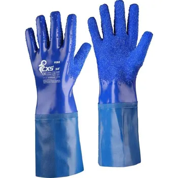 Pracovní rukavice CXS Rukavice FISO, máčené v PVC, zdrsněný povrch, vel. 10