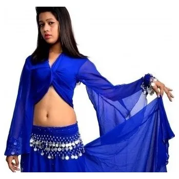 Indický top se širokými rukávy ANISAH Tmavě modrá