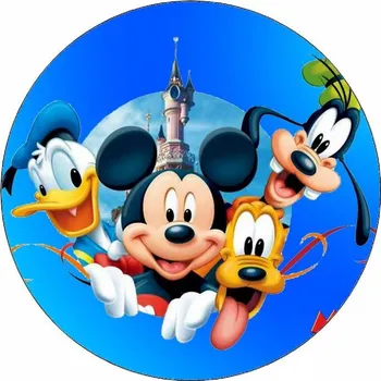 Jedlá dekorace na dort Jedlý papír Goofy, Donal, Mickey a Pluto 19,5 cm