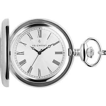 Hodinky Altair | Kapesní hodinky stříbrné barvy s průzorem - Seizmont